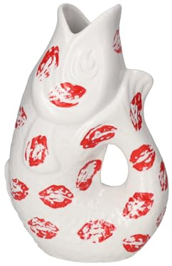 Giftcompany [W0526] Monsieur Carafon, Fisch, Vase, S, Lips, weiß/rot 1,2 Liter