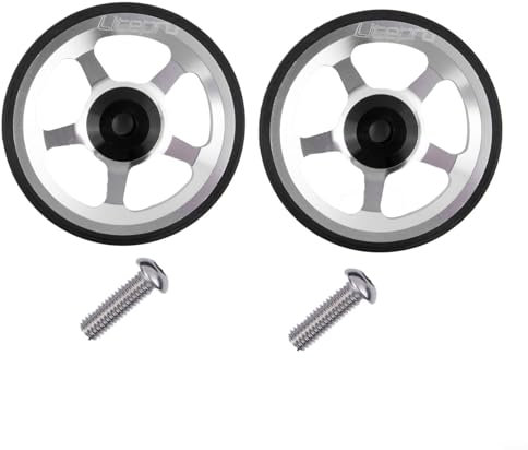 Aluminum Easy Wheel With M6 Bolt For Brompton Folding Bike Rear Frame, 60Mm Diameter, Lightweight CNC Machined(red)