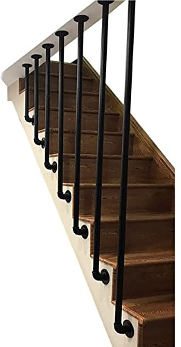 Corrimano per scale per interni, moderna ringhiera in metallo a forma di L per la sicurezza, ringhiera protettiva per corridoio e soffitta, ideale per recinzioni a gradini