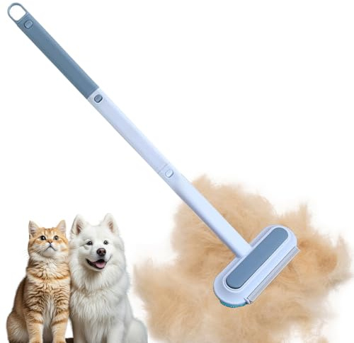 Superamento della pelliccia dei mobili - Eliminatore di di gatto, pulizia della lanugine | Spazzola a rullo riutilizzabile per divano per biancheria da letto, strumento per manico esteso.