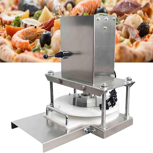 TDSYOCG Heavy Duty Electric Pizza Dough Press & Sheeter, 12 Max Size, Stainless Steel Two-Stage Roller, Time Saving Pizza Tools for Commercial Kitchen