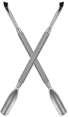 SAFIGLE 2 piezas Herramienta de Eliminación de Cutículas de Acero Inoxidable de Doble Cabeza Removedor y Empujador para Manicura y Pedicura Profesional Cuidado de Cutículas Doméstico y