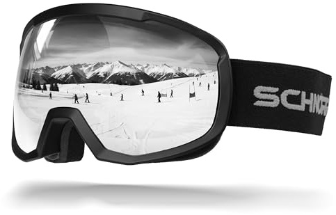 SCHNORR Kinder Skibrille Kidsi Go | Full REVO verspiegelt, Anti-Fog, UV400 Skibrille Kinder,Ski Snowboard Brille Brillenträger für Junior Jungen Mädchen Anti-UV Anti-Fog