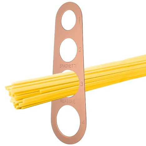Spaghettimätare - 4 portionskontroll pasta i rostfritt stål, hållbar metallkonstruktion, snabbt och exakt mätverktyg | Exakt portionskontrollenhet perfekta serveringsstorlekar pasta