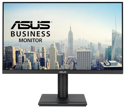 ASUS 24” 1080P Business Monitor (VA249QGS) - IPS, Full HD, Frameless, 120Hz, Adaptive-Sync, 1ms, HDMI, DisplayPort, VGA, Eye Care, Low Blue Light, Ergonomic, VESA Wall Mountable, 3 yr Warranty