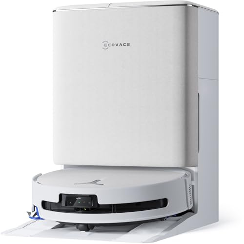 ECOVACS DEEBOT T90 OMNI Robot aspirapolvere lavapavimenti, 30.000 Pa, OZMO ROLLER 3.0, sistema BLAST, Triple Lift, TruePass 4WD e AIVI 3D 4.0, AGENTE YIKO AI con kit animali, bianco