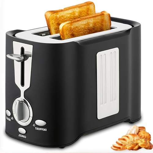 Panadero Comercial De 650 W, Tostadora De 2 Rebanadas Con Ranura Larga Y 6 Configuraciones De Dorado, Tostadoras Eléctricas Emergentes Automáticas/de Acero Inoxidable Para Fiestas En La Cocina Casera