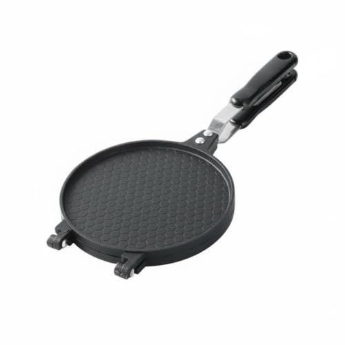 RNXRZANK Nonstick Egg Roller Piastra Cialde Cono Waffle Stampi Pressa in Alluminio Antiaderente con Manico Lungo Chiusura Cerniera per, 17 Cm, Rotolo Di Uova Piccolo 17cm