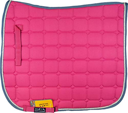 HKM Schabracke-Madrid Sattel-& Zaumzeug, pink, Pony Dressur