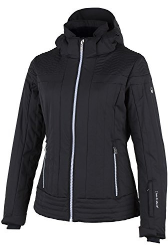 CMP Snowboardjacke Winterjacke schwarz wasserfest Stretch Kapuze Gr. 38 3W03666 (38)