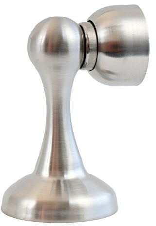 Stoppwerk Edelstahl Magnet Türstopper - Türfeststeller Magnetisch Inkl. Befestigungsmaterial für Boden oder Wand - 4,9x5,8x8,3cm - Türhalter
