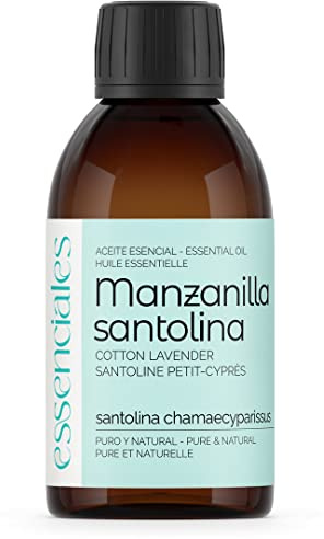 ESSENCIALES Olio Essenziale di Camomilla santolina 200 ml - 100% Puro e Naturale - Aroma naturale e caratteristico per Diffusore e Aromaterapia