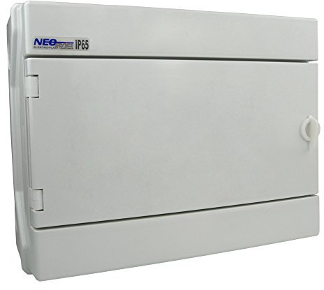 ELEKTRO-PLAST Feuchtraumverteiler 12 Module Aufputz VDE 4248 IP65 Schutzart II IK07 RH-12/B 100A ABS weiß