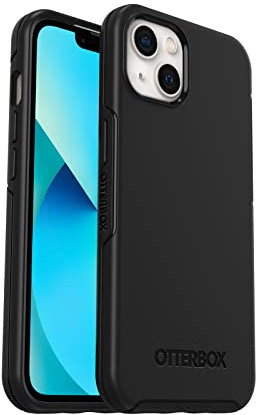 OtterBox Symmetry+ Case for iPhone 13 with MagSafe, Shockproof, Drop proof, Protective Thin Case, 3x Tested to Military Standard, Antimicrobial Protection, Black