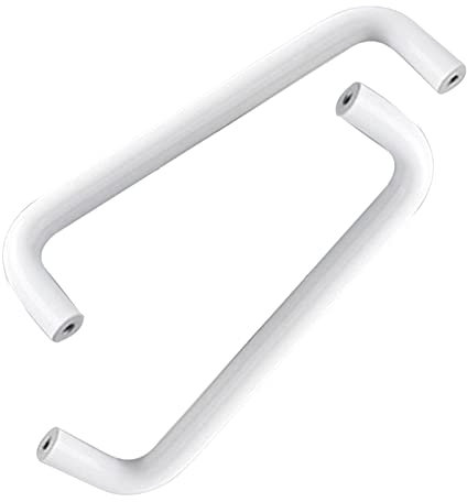 2Pcs Möbelgriffe Schrankgriffe reines Weiß Küchengriffe Türgriffe Türdrücker Möbelknöpfe Aluminium Türklinken Zieht Griffe Aussentür für Schränke Schuhschränke Schubladen (Hole distance 160mm)
