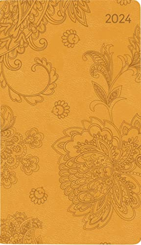 Ladytimer Slim Deluxe Honey 2024 - Taschen-Kalender 9x15,6 cm - Tucson Einband - mit Motivprägung - Weekly - 128 Seiten - Alpha Edition