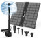 AMZtime Solar Springbrunnen für Außen Aufrüstung 10W Falten Solar Teichpumpe mit verstellbarem Ständer Solarbrunnen für Draussen mit 4 Fontänenstile Solarpumpe für Garten,Teich,DIY-Wasserspiel