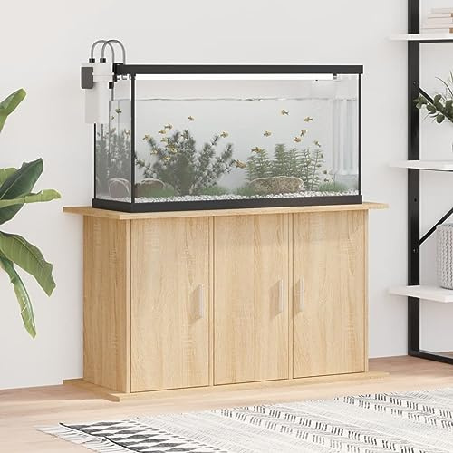 ZEYUAN Aquariumständer Sonoma-Eiche 101x41x58 cm Holzwerkstoff, Aquarium Unterschrank, Aquarium Schrank, Aquariumschrank, Aquarium Tisch, Aquarium Stands 833634
