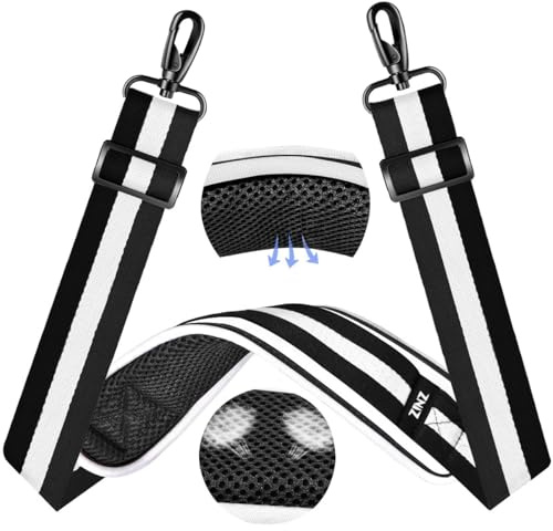 ZINZ 60 Universal Bag Strap with Ultra-Thick Fixed Breathable Pad Adjustable Heavy-Duty Shoulder Strap for Laptop Bag Crossbody Luggage Gym Bag Camera Bag and More -TW01B03