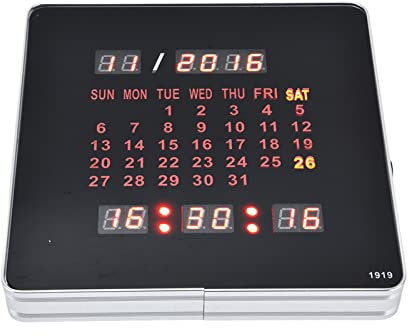 Hztyyier LED-Digital-Wanduhr, Elektronische Digitale Wanduhr, Digitale Große Wetterüberwachungsuhren (EU)