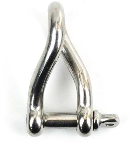 DAUMLINK® 2 grilli tondi, materiale in acciaio inox A4/Aisi 316 (2 pezzi) come connettore di catene o lampade ad occhielli (6 mm)