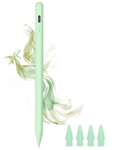 Stift für Apple iPad 2018-2026 - USB C Schnellladung für i-Pad Pencil mit Palm Rejection Pencil für iPad Kompatibel mit iPad A16 11/10/9/8/7/6, Air 3/4/5/M2/M3, Pro M4/12.9/11/13, Mini 5/6（Grün）