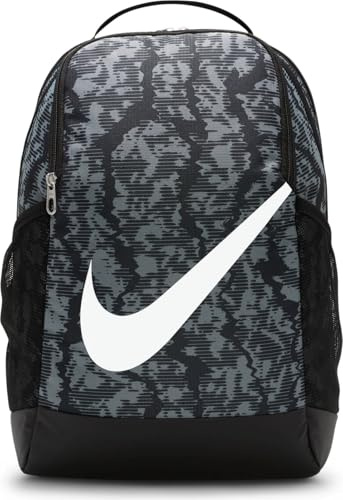 Nike Youth Brasilia Backpack - Cat Aop Fa24, Black/White, HF6651-010, MISC, Black/Black/White, standard size, Young Athletes