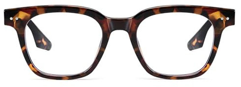 Dollger Lunettes filtre de lumière bleue Femmes Hommes Lunettes d'ordinateur Gaming Lunettes de protection contre la lumière bleue sans verres correcteurs Blue Light Blocking Glasses Léopard