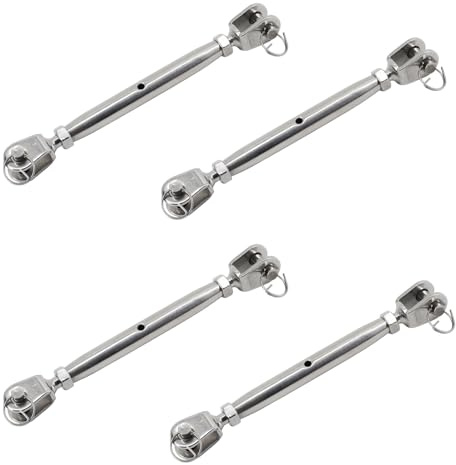 4pcs 304 Stainless steel closed body rigging screw turmbuckle wire tensioner marine boat rope tensioner M6