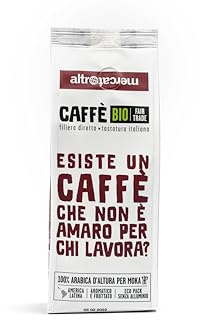 ALTROMERCATO - Caffè Manifesto Bio 100% Arabica Macinato per Moka - Da filiere del commercio equo e solidale - Aromatico con note di cioccolato - 250 g