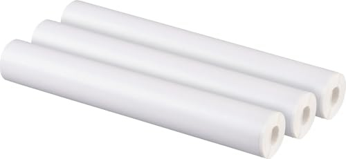 Callstel Thermo-Papier: 3er-Set Etiketten-Rollen für Thermodrucker A4, je 15 DIN-A4-Seiten (Selbstklebende Etiketten Rollen, Selbstklebende Thermo, Foto)