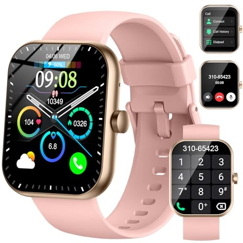 Smartwatch Herren Damen, 2026 HD 1,96 Fitnessuhr Smart Watch mit Telefonfunktion, 115+ Sportmodi Schrittzähler Armbanduhr, Herzfrequenz SpO2 Schlafmonitor, IP68 Wasserdicht Sportuhr für Android iOS