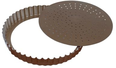 GOBEL Moule à tarte 22 cm fond mobile perforé anti adhérent 226425