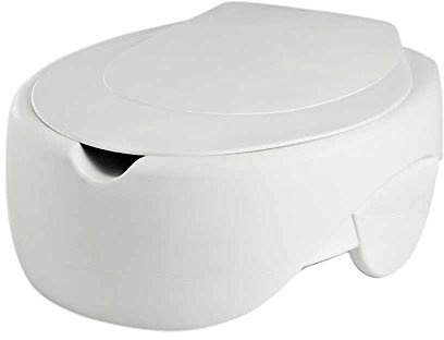 1x Behrend Toilettensitzerhöhung, Toilettensitzerhöher, Toilettenaufsatz, weich, mit Deckel, 11 cm