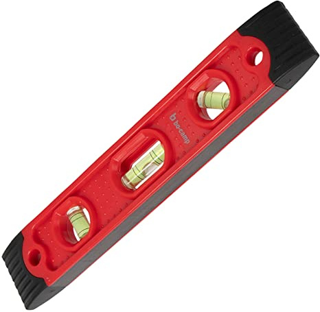 Bo-Camp Magnetwasserwaage Torpedo -Mini Wasserwaage mit Magnet Wohnwagen 22.5 cm