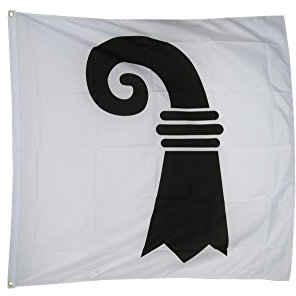 Flaggenfritze Fahne/Flagge Schweiz Kanton Basel-Stadt - 150 x 150 cm + gratis Sticker, XXL-Fahne