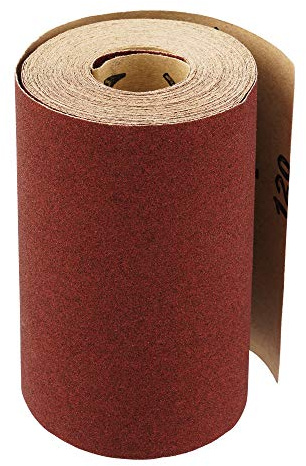 Rouleau de papier abrasif 115 mm x 10 m - Grain 240 - Papier abrasif abrasif - Rouleau d'oxyde d'aluminium