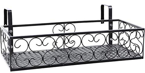 hong Balkon Blumentopf Geländer Regal, Metall Balkon hängen Blumenregal Topfständer Pflanze Lagerung Geländer Regal, Eisen hängen Pflanzgefäßregal