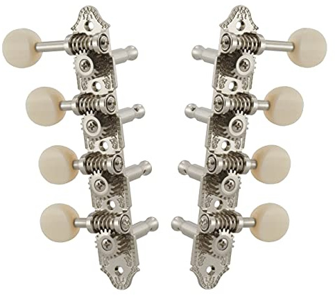 Grover 409FNW Mandolin Machine Heads, Standard 4 + 4, for F Style Mandolins - Nickel