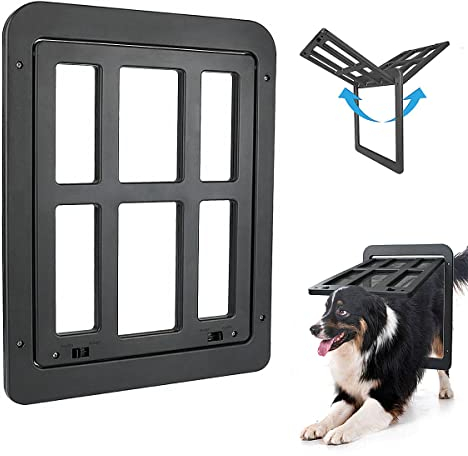 NAMSAN Hundeklappe Katzenklappe Haustierklappe Fiegengitter Magnetverschluss mit für Fliegengittertür Fenster (34cm*44cm)