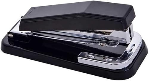 REJOON 360 Grad drehbarer Hefterkopf Desktop-Hefter mit Heftklammern Meißel for Büromaterial Schule (Color : Black)
