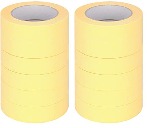 verpacking Kreppband 50 m lang Malerkrepp Malerband, Breite 30 mm Abdeckband Klebeband Malerabdeckband Malerklebeband Handwerkerband (12 Rollen)