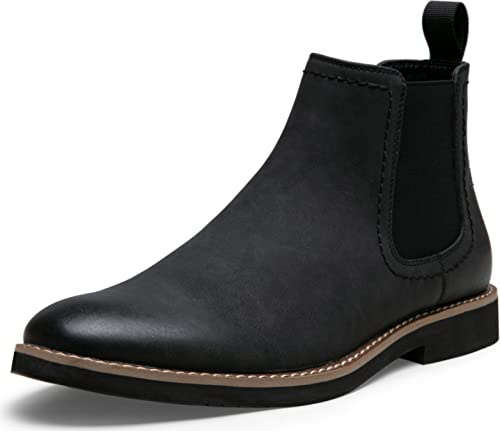 Vostey Chelsea Boots Men Casual Dress Boots Black Ankle Classic Slip on Boots for Men(BMY8043A blacknubuck 09)