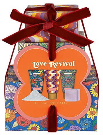 Heathcote & Ivory Love Revival-Revival Love Stack (Bath Salts 100g, Hand Balm 3 x 30ml, Shower Steamer 2 x 30g) - Rejuvenating Bath and Shower Essentials Stack