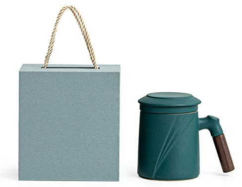 Service à thé en céramique orientale, ensemble de théière, tasse à thé en porcelaine avec couvercle et infuseur, tasse à thé en céramique, tasse à passoire à thé, cadeau for anniversaire/Noël/Saint-Va
