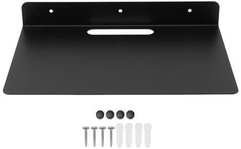 TOPINCN Floating AV Shelf Thickened Projector Router Camera Rack Mounted Box Sturdy Rack for Set Top Box Bracket Audio Visual Shelving