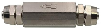 Pneumatisches Rückschlagventil, Schlauch, Einwegventil, Luft, Gas, Einzelweg, Messingventil, Luftkompressor, Rohrverschraubungsadapter, 6 mm, 8 mm, 10 mm, 1/4 Außendurchmesser ( Color : CV-01BSP 6MM-0