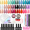 Phoenixy Kit Uñas Semipermanentes, 24 Colores Uñas Semipermanentes Set Completo con 48W Lampara Uñas Semipermanentes, Regalos para Mujeres Kit Manicura Semipermanente