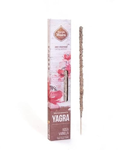 2 Cajas de Incienso Sahumerio Yagra-Rosa-Vainilla Amor y Prosperidad Natural Ecológico Sagrada Madre Aroma Hecho a Mano