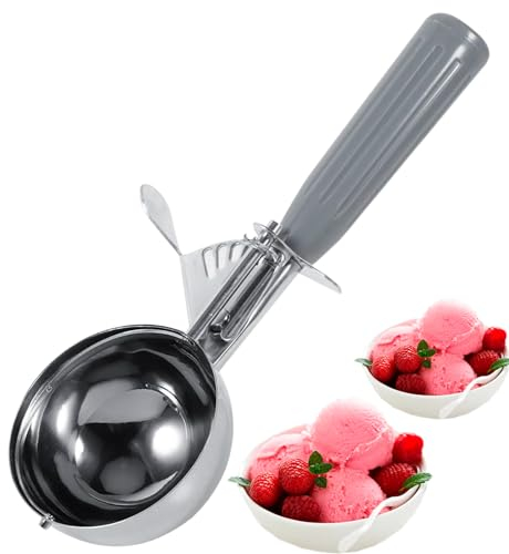 DeJivsin Cucchiaio per Gelato Acciaio Inox 7,2 cm, Porzionatori da Gelato, Cucchiaio Porzionatore Paletta, Uso Professionale, Ideale per Gelato, Melone, Polpette di Carne